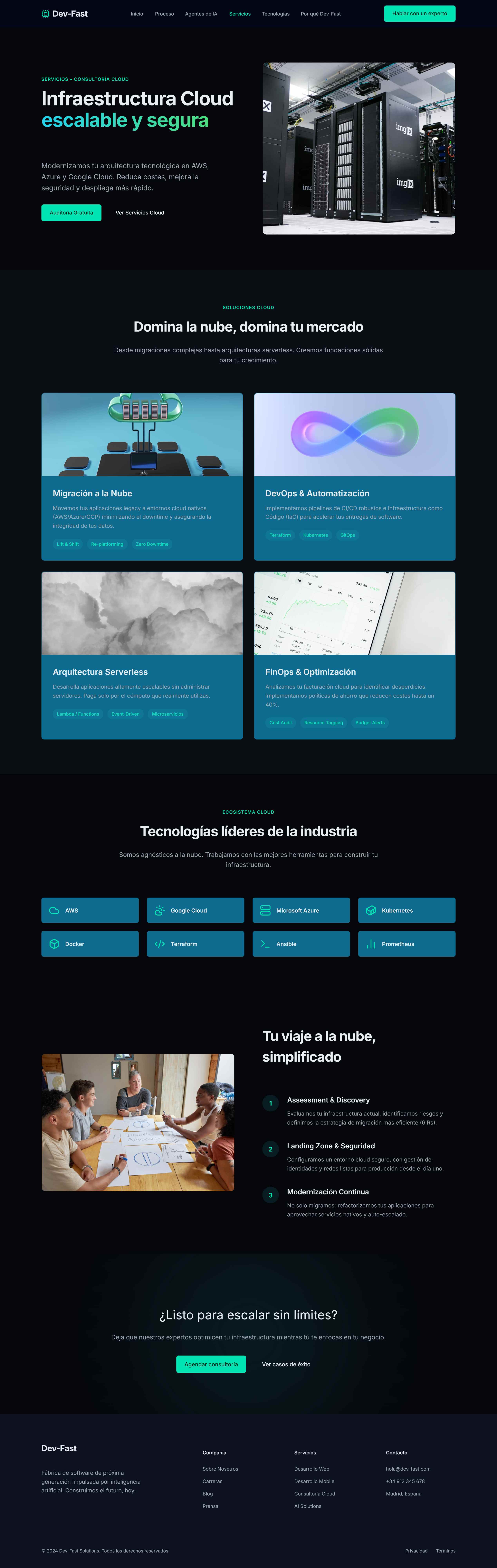 Infraestructura Cloud con servidores